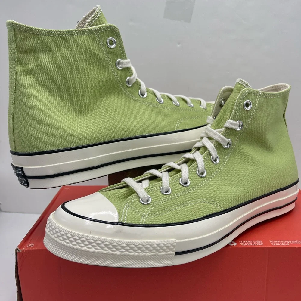 Converse Men’s A04585C CHUCK 70 HI VITALITY GREEN/EGRET/BLCK High Tops Sneakers